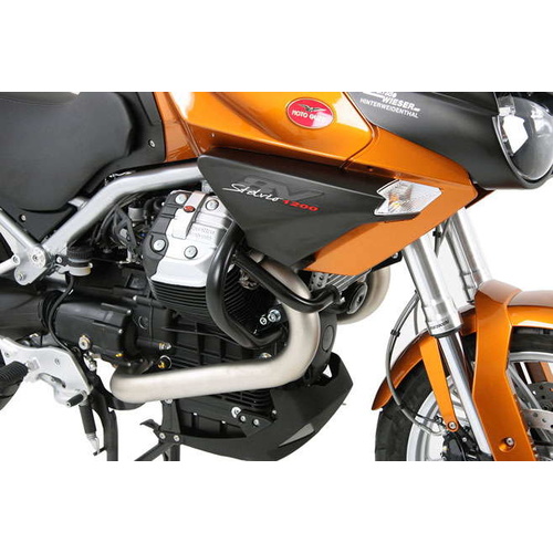 ENGINE PROTECTION BAR BLACK FOR MOTO GUZZI STELVIO/NTX 1200 (2008-2016)