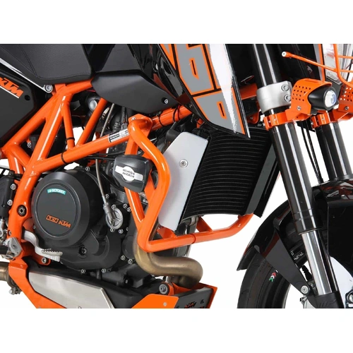Engine guard incl. protection pad orange for KTM 690 Duke/R (2012-2015)