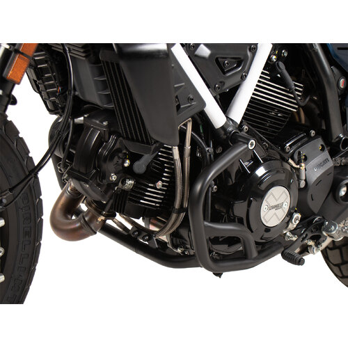 ENGINE PROTECTION BAR BLACK FOR DUCATI SCRAMBLER 800 ICON (2023-) / 800 NIGHTSHIFT / FULL THROTLE