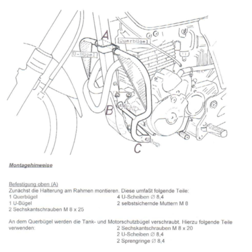 Engine guard Honda SLR 650 