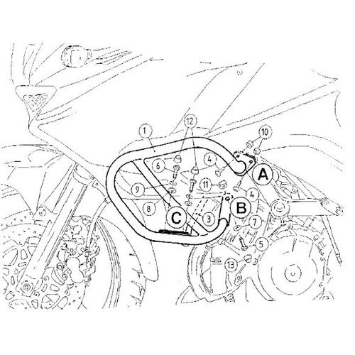 Engine guard Kawasaki KLV 1000 