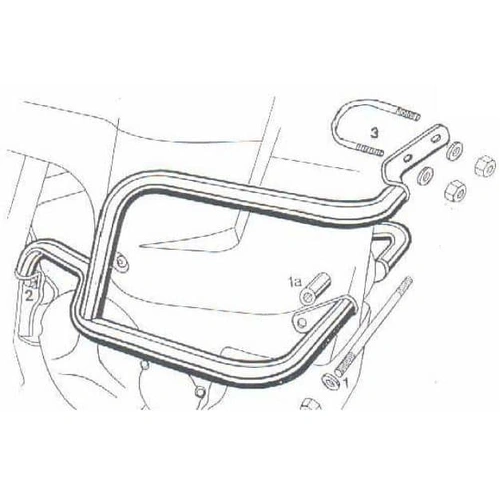 Engine guard black for Suzuki DR BIG 800 (1991-1997)