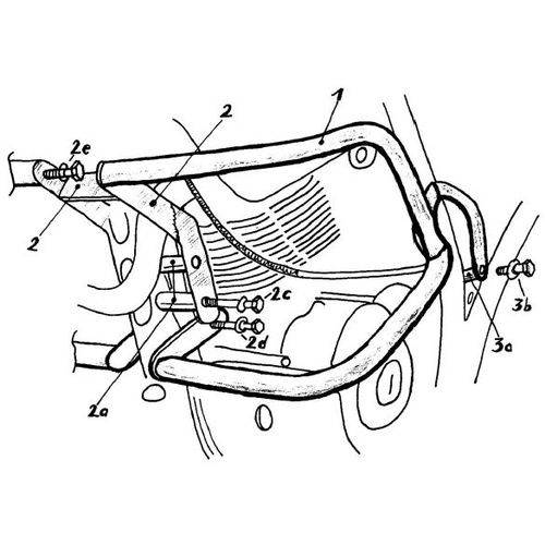 ENGINE PROTECTION BAR BLACK FOR YAMAHA XT 600 TÉNÉRÉ (1988-1990)