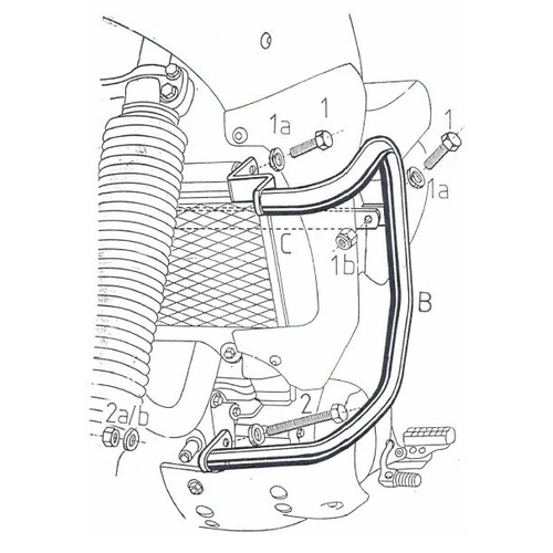 Engine guard Yamaha XTZ 660 Tenere / up to 1993 