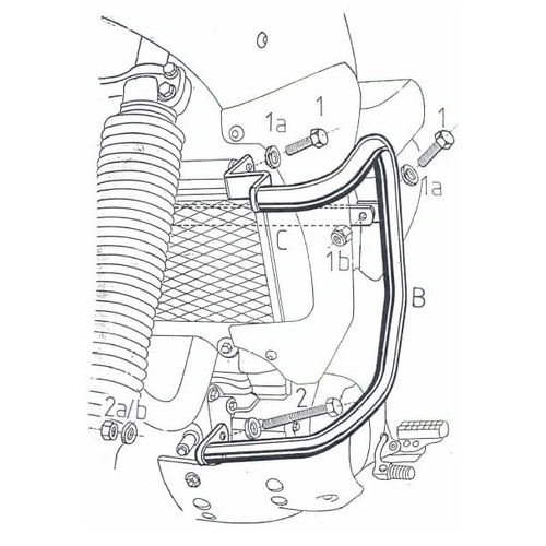 Engine guard black for Yamaha XTZ 660 Ténéré (1991-1993)