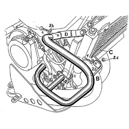 Engine guard black for Yamaha XTZ 750 Super Ténéré (1989-1997)
