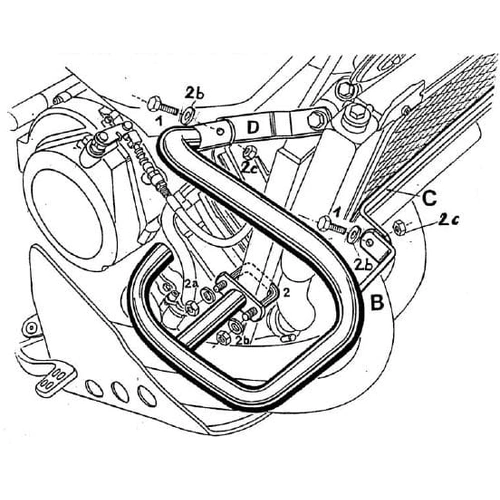 White engine guard for Yamaha XTZ 750 Super Ténéré (1989-1997)