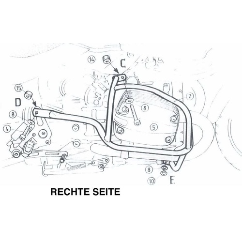 Engine guard BMW R1150R chrome
