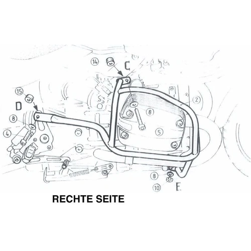 Chrome engine guard for BMW R 850 R (2003-2006)/R 1150 R (2000-2006)