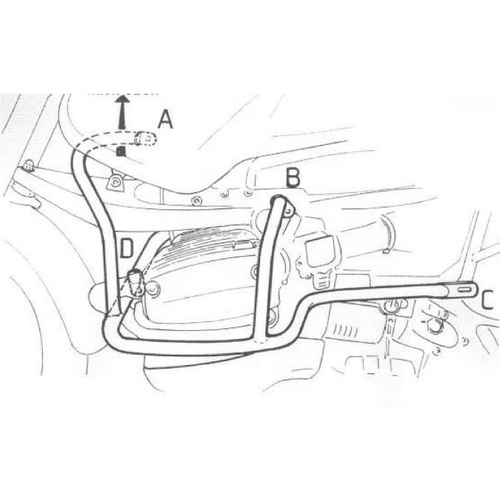 Engine guard BMW R1150GS Adv silver