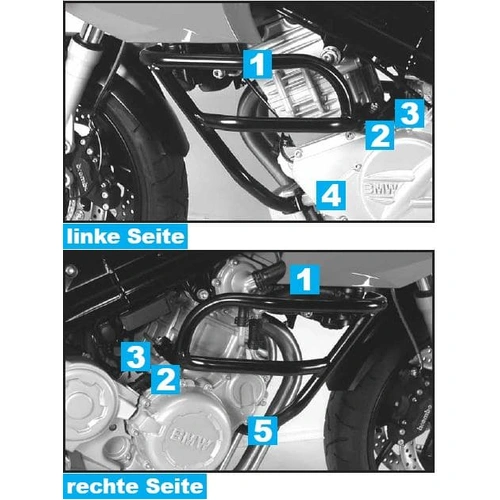 Engine guard silver for BMW F 800 S (2006-2011)