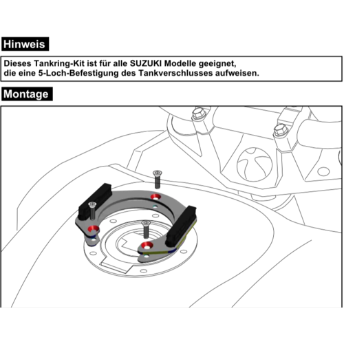 Tankring Lock-it 5 hole for selected Suzuki models