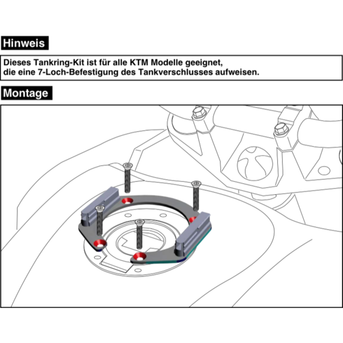 Tankring Lock-it 7 hole selected KTM 