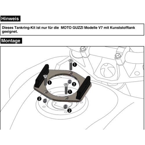 Tankring Lock-it 5 screw for selected Moto-Guzzi V7 models