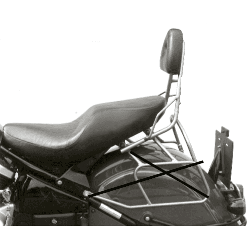 Sissybar without luggage rack black for Kawasaki VN 1500 Drifter (1999-2003)