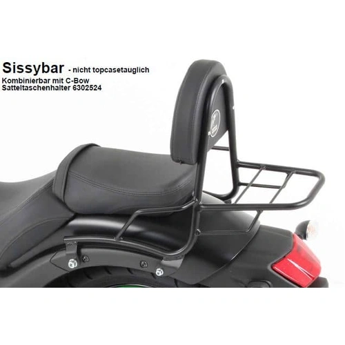 Sissybar without luggage rack black for Kawasaki Vulcan S (2015-)