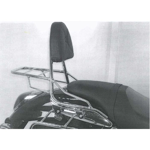 Sissybar without luggage rack chrome for Kawasaki VN 1500 (2002-2003)/1600 Mean Streak (2004-2008)