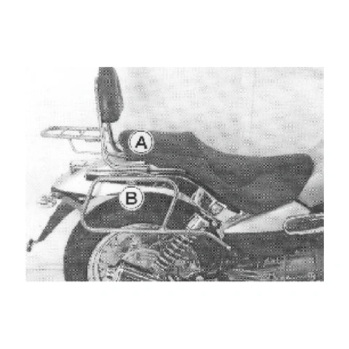 Sissybar without luggage rack chrome for Moto Guzzi Nevada Classic V 750 ie/Aquilia Nera (2004-2009)