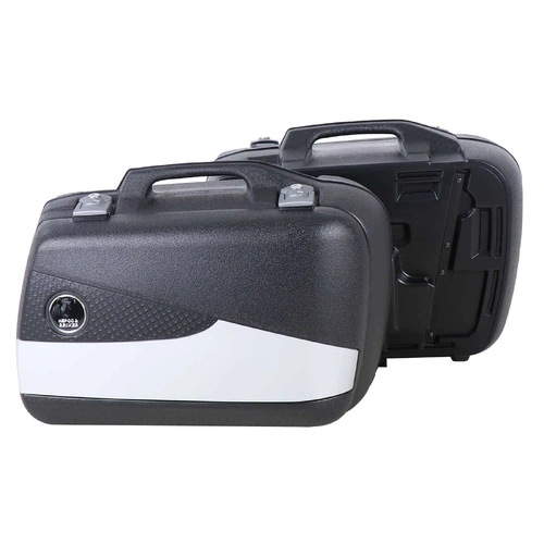 Junior Flash Enduro side case set 40 left / 30 right silver