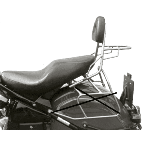 Sissybar with luggage rack black for Kawasaki VN 1500 Drifter (1999-2003)