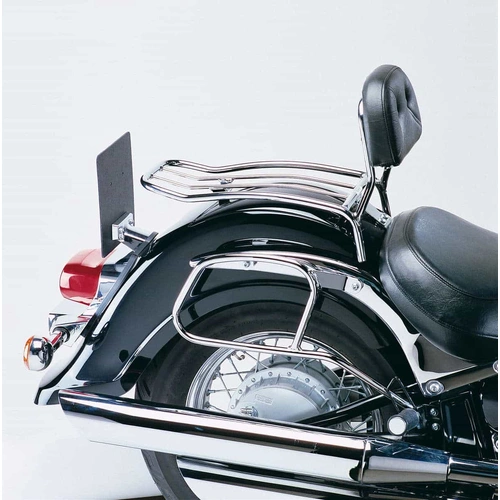Solo rack with chrome backrest for Kawasaki VN 1600 Classic (2003-2008)