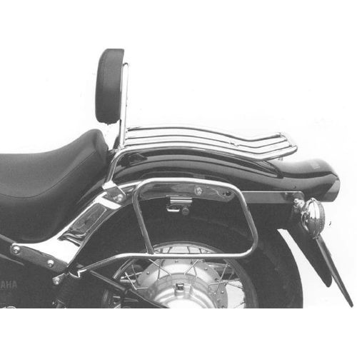 Solo rack with chrome backrest for Yamaha XVS 650 Drag Star (1996-2003)