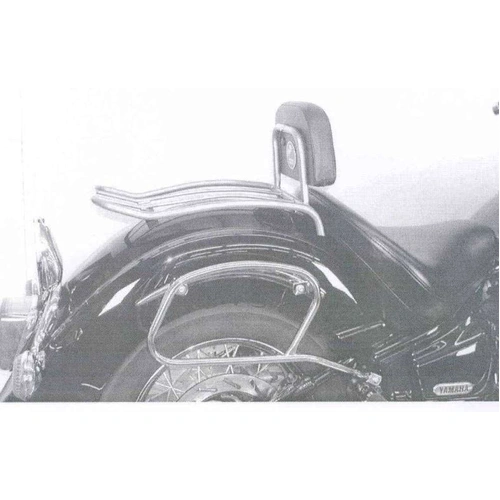 Solo rack with chrome backrest for Yamaha XVS 1100 A Drag Star Classic (2001-2007)