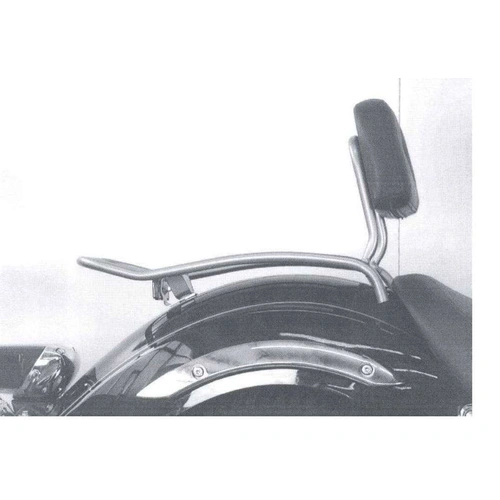 Solo rack with chrome backrest for Yamaha XVS 125/250 Drag Star (2000-2004)