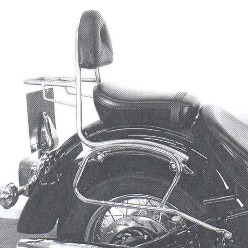 SISSYBAR WITH REARRACK CHROME FOR YAMAHA XVS 1100 A DRAG STAR CLASSIC (2001-2007)