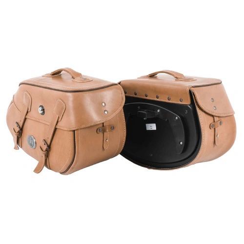 Buffalo leather bag set brown for C-Bow holder