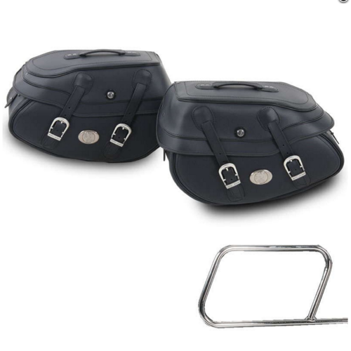 SADDLE BAG SET BUFFALO BIG BLACK FOR TUBE SADDLEBAG CARRIER