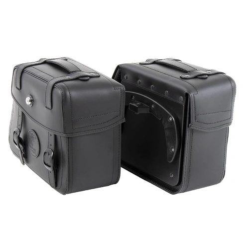 Rugged leather bag set black for C-Bow holder