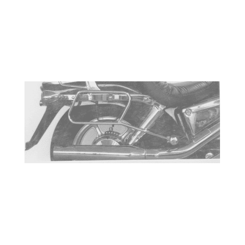 Chrome tubular leather bag holder for Honda VT 1100 C (1988-1994)