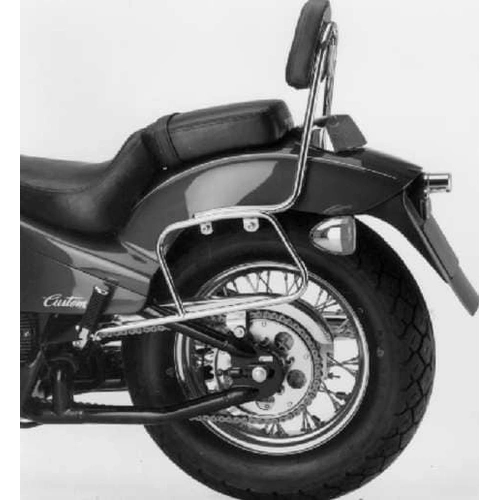 Chrome tubular leather bag holder for Honda VT 600 C (1988-2000)