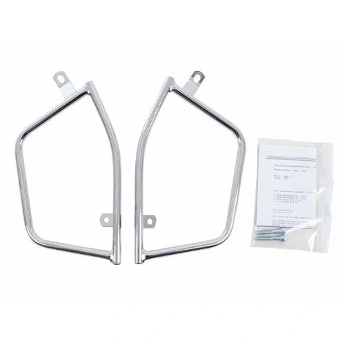 Chrome tubular leather bag holder for Kawasaki EL 250 (1994)/EL 252 (1996-2003)
