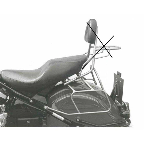 Tubular leather bag holder black for Kawasaki VN 1500 Drifter (1999-2003)