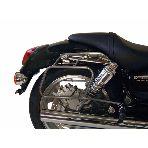 Chrome tubular leather bag holder for Kawasaki VN 1500 (2002-2003)/1600 Mean Streak (2004-2008)