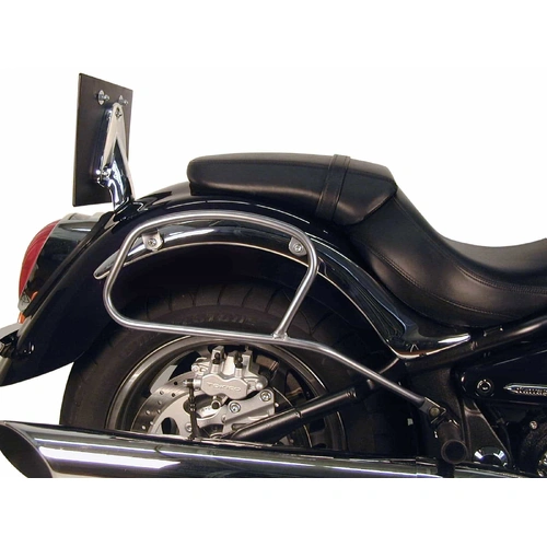 Chrome tubular leather bag holder for Kawasaki VN 2000 (2004-2010)