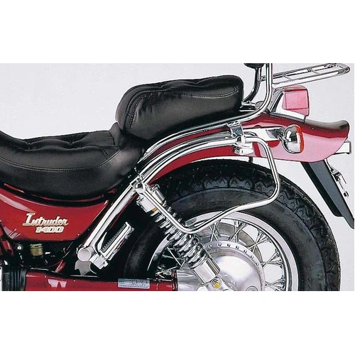 Chrome tubular leather bag holder for Suzuki VS 1400 Intruder (1987-2003)
