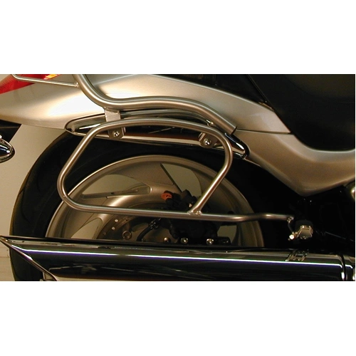 Chrome tubular leather bag holder for Suzuki M 1800 (VZR) R Intruder (2006-2012)