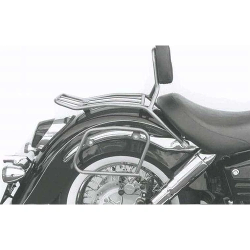 Chrome tubular leather bag holder for Honda VT 1100 C3 Shadow (1998-2001)