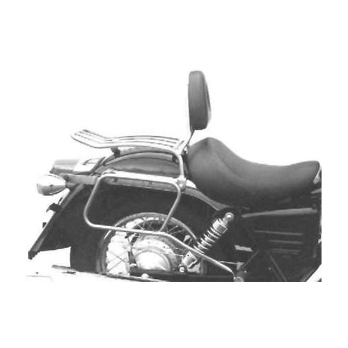 Chrome tubular leather bag holder for Honda VT 125 C2 Shadow (1999-2000)