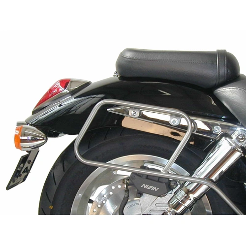 Chrome tubular leather bag holder for Honda VTX 1800 (2001-2006)