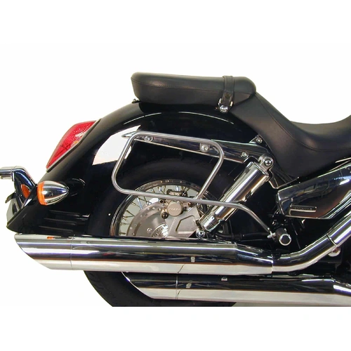 Chrome tubular leather bag holder for Honda VTX 1300 (2003-2007)