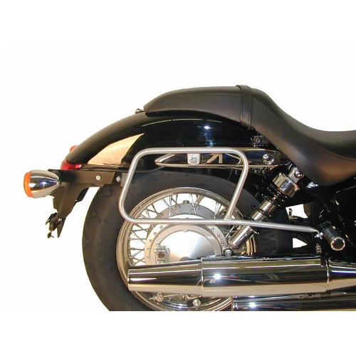 Chrome tubular leather bag holder for Honda VT 750 Shadow Spirit (2007-2013)