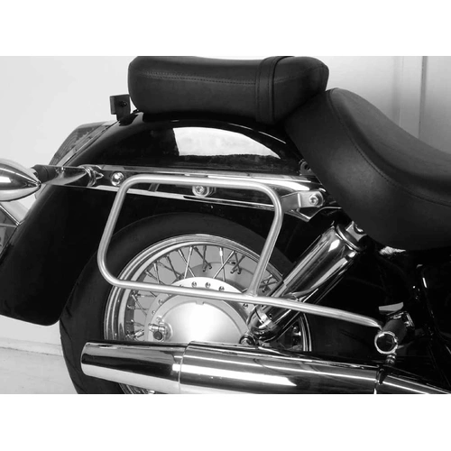 Chrome tubular leather bag holder for Honda VT 750 Shadow (2008-)