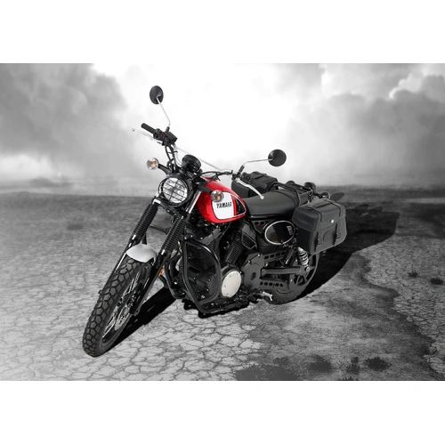 Leather bag holder cutout black for Yamaha SCR 950 (2017-2020)