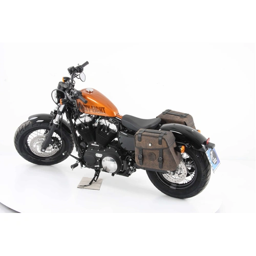 Leather bag holder cutout black for Harley-Davidson -XL 883 L/R/C-Sportster 883 Low/Iron/Roadster/Custom/Super Low (04-20)-XL 1200L/N/C/CX-Sportster 1