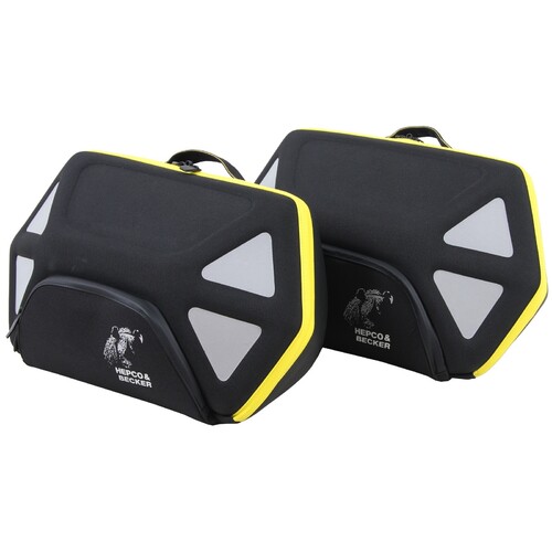SIDE BAG SET "ROYSTER" BLACK WITH YELLOW ZIPPER FOR C-BOW HOLDER