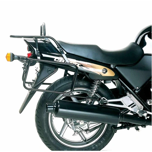Complete carrier set (side case carrier and tubular luggage rack top case carrier) black for Honda CB 500/S (1993-1997)